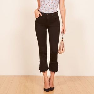 Reformation Jagger Jean Raw Hem Jeans Black 28